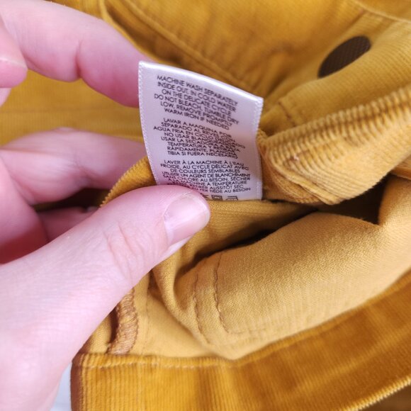 Cabi Mustard Yellow Citizen Stretch Corduroy Crop Trucker Jacket HTF 3909 S - Picture 6 of 7